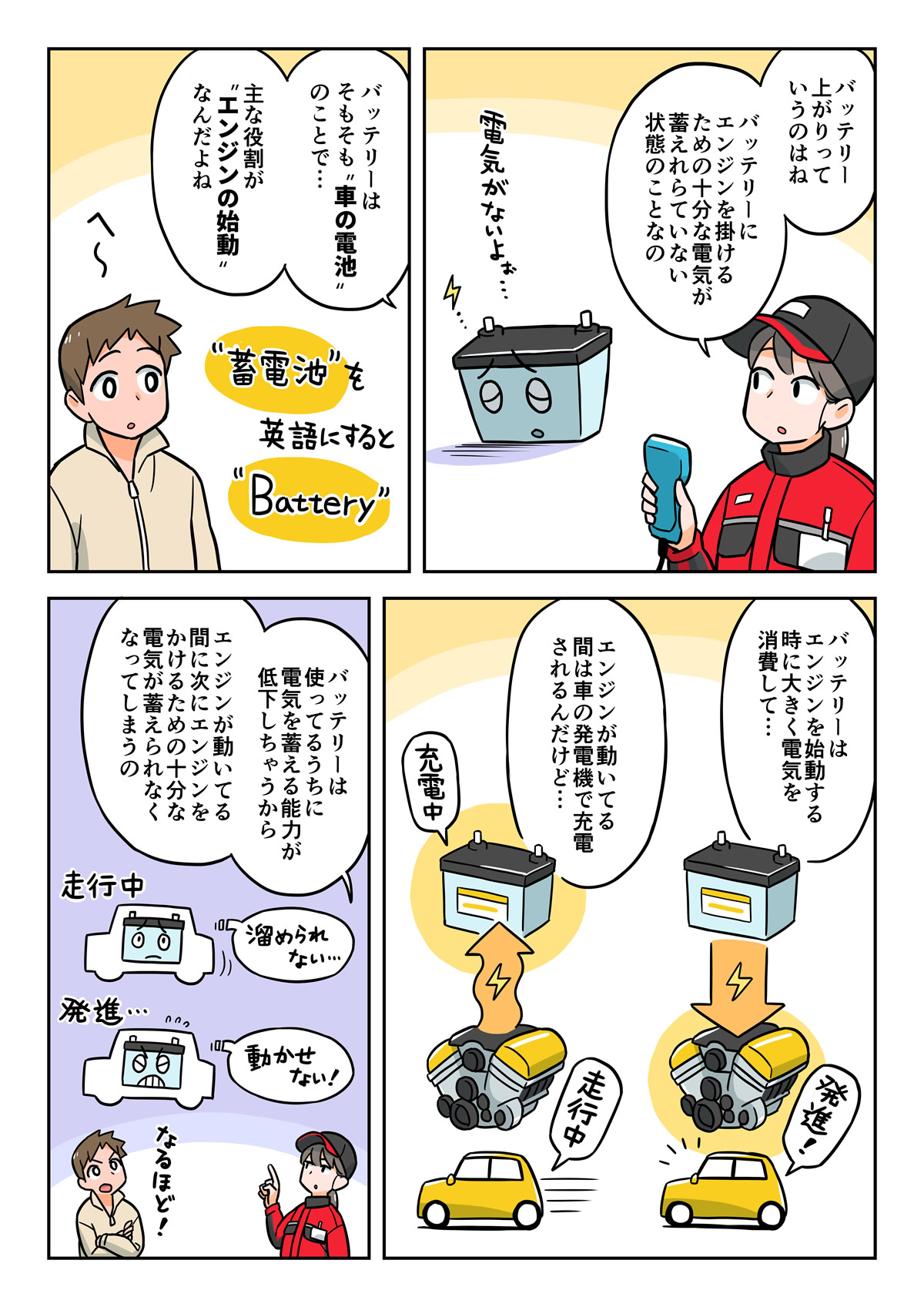マンガで知ろう！バッテリー定期点検のすすめ2